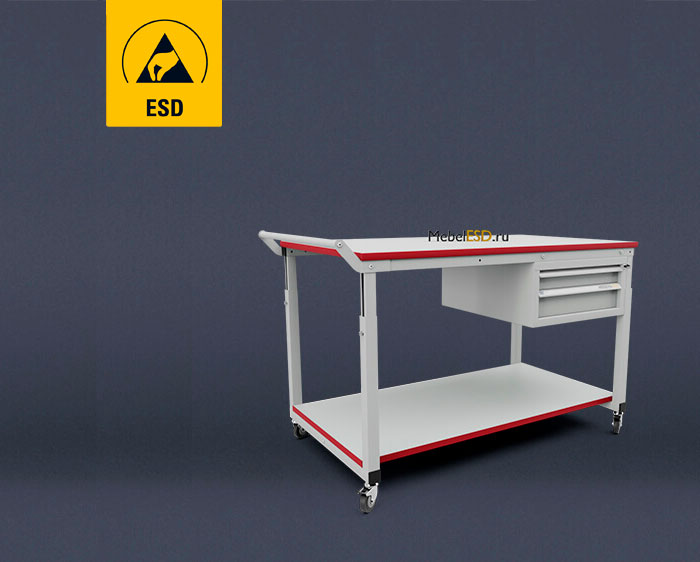 Подкатные столы антистатические ESD