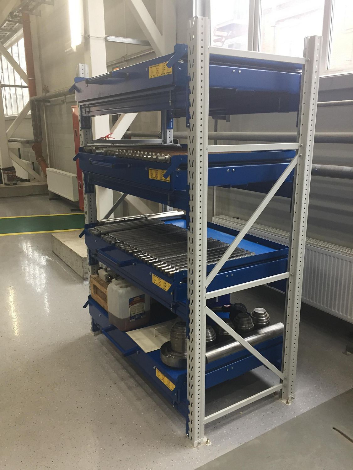 ER-00027260 Стеллаж с выкатными платформами S-HEAVY 500 (3 яруса хранения)