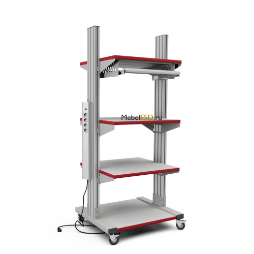 СКП-1600КП Компьютерная тележка для диспетчерских пунктов 1600х600х700 мм